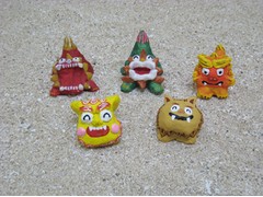 しっくいシーサー絵付け体験